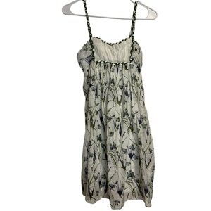 Studio M Floral Cotton Silk Sundress Spaghetti Strap S